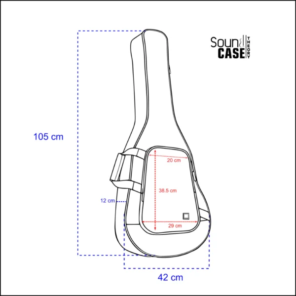 Tas (Softcase) Gitar Akustik Jumbo – Cokelat Muda