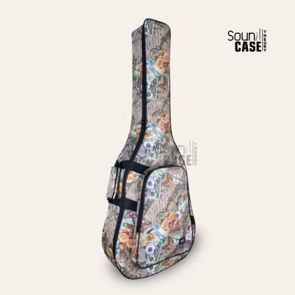 Tas (Softcase) Gitar Akustik Jumbo – Motif Kompas Cokelat
