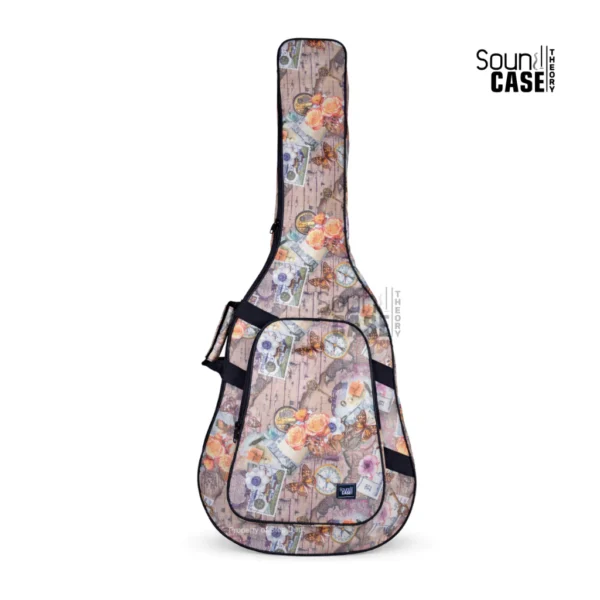 Tas (Softcase) Gitar Akustik Jumbo – Motif Kompas Cokelat